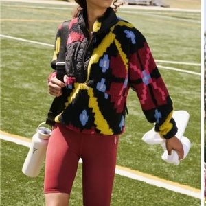 Free People Movement Rocky Ridge Moroccan Night Combo Fleece Jacket Size…